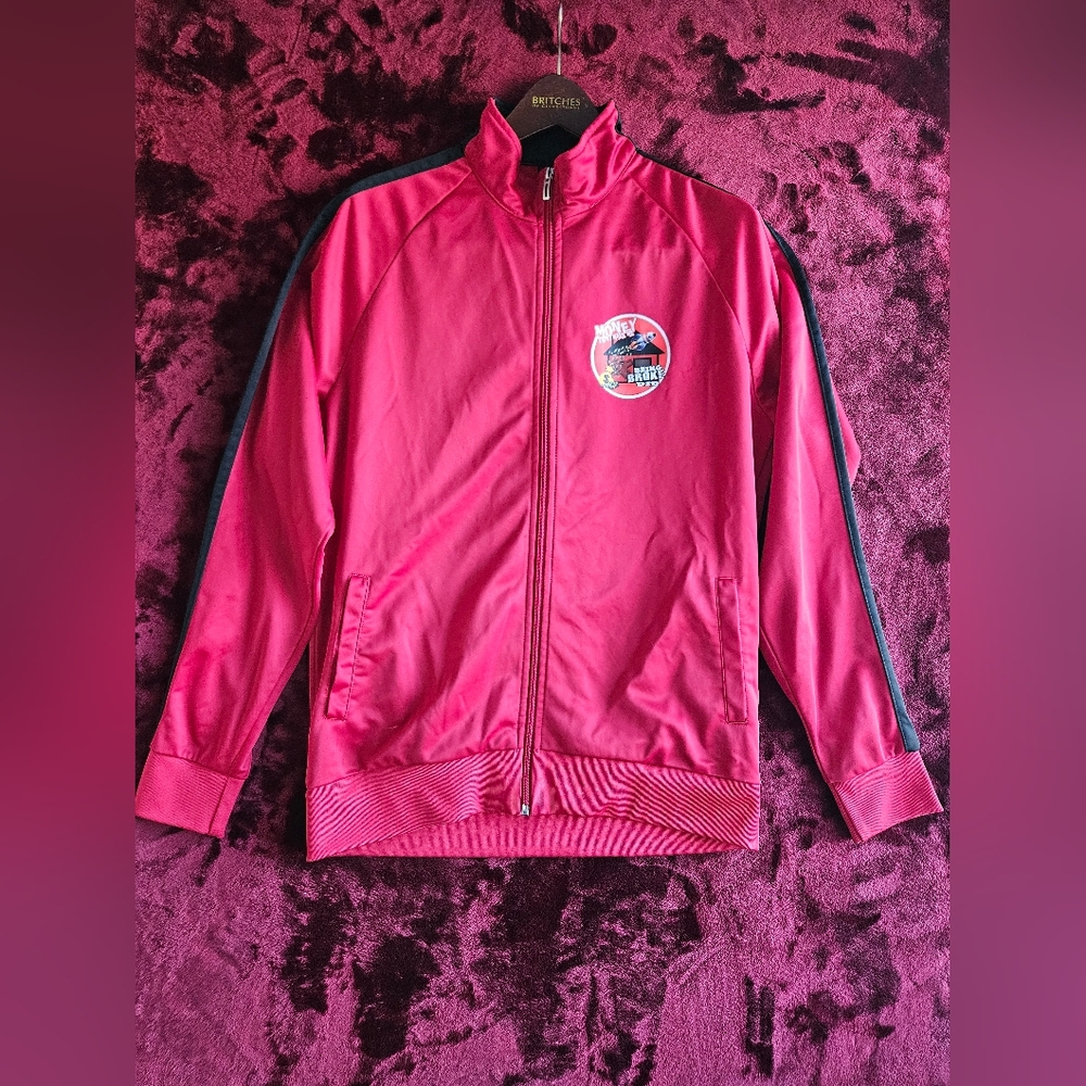red jacket  - money didn't make me  being broke did size L